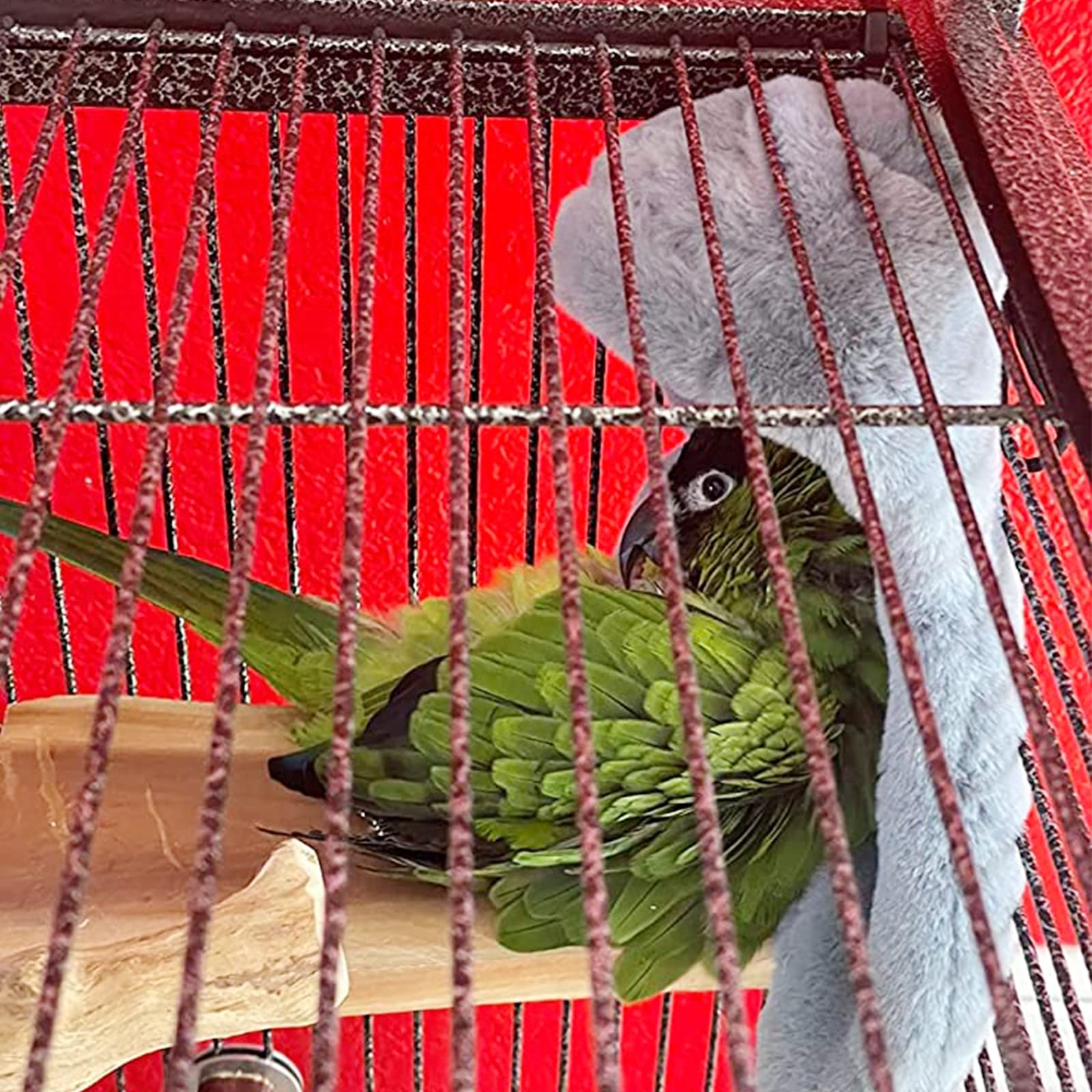 Corner Fleece Bird Blanket,Bird Blanket for Cage,Cozy for Birds,Parrot Cage Snuggle Hut Warm Bird Nest House Bed for Parrots,Sma